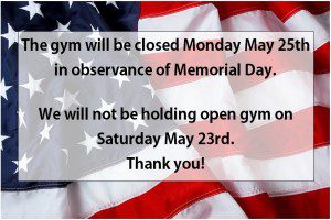 memorial day closure