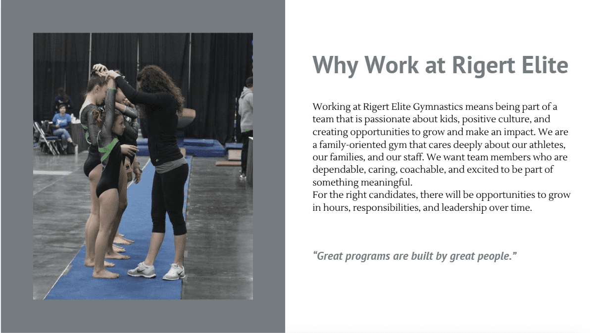 Coach adjusts gymnast's hair before routine