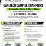 Gymnastics and cheer camp flyer, October 2026